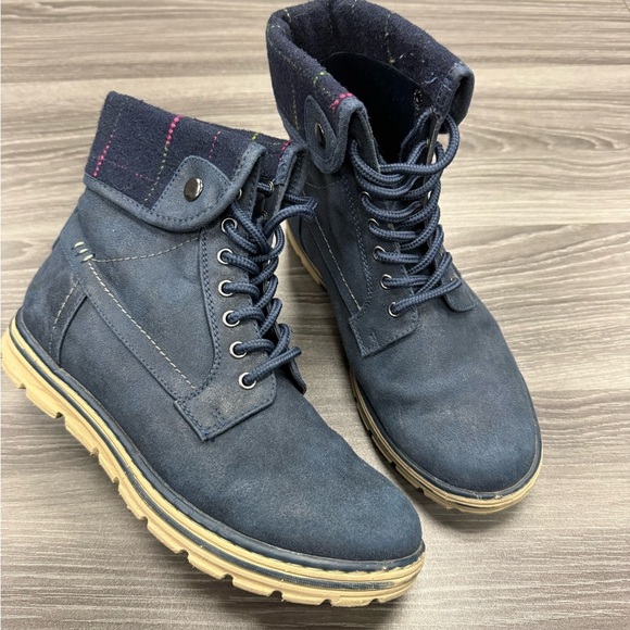 Cliffs by WHITE MOUNTAIN Shoes - Cliffs by White Mountain Boots Women’s 7M Karlyssa Hiking Blue Leather Lace Up